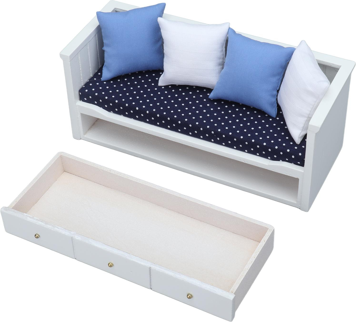Gistuch Poppenhuisbank Mini Houten Meubels Schaal 1:12