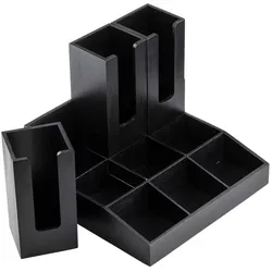 Organizer - OS280 Organizer mit abnehmbaren Becherhaltern, Bambus, schwarz