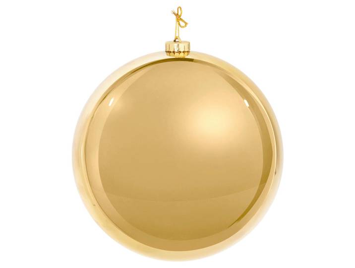 X-Mas Christbaumkugel, Goldfarben, Kunststoff, Uni, Dekoration, Weihnachtsdekoration, Christbaumschmuck, Christbaumkugeln