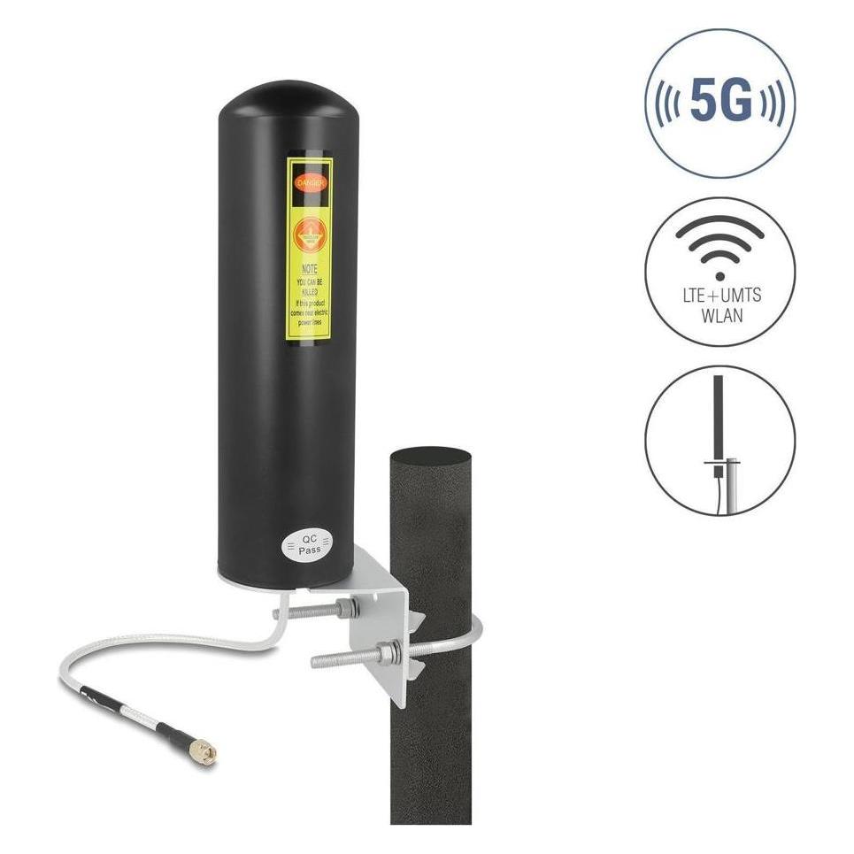 Delock 5G LTE Antenne SMA Stecker 3 - 5 dBi starr omnidirekt (5G) (10037)