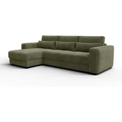 ECKSOFA OLI 4-Sitzer links, olivgrün