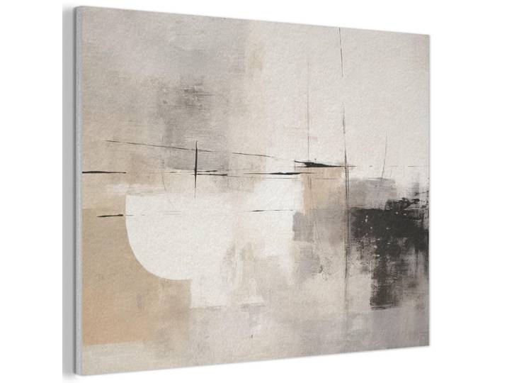MuchoWow Akustikbild Abstrakt - Kunst - Grau Wanddeko 70x50 cm, Hellgrau, Kunststoff, Rechteckig, 70x50x0.9 cm, Tapeten & Wandverkleidungen, Akustikpaneele