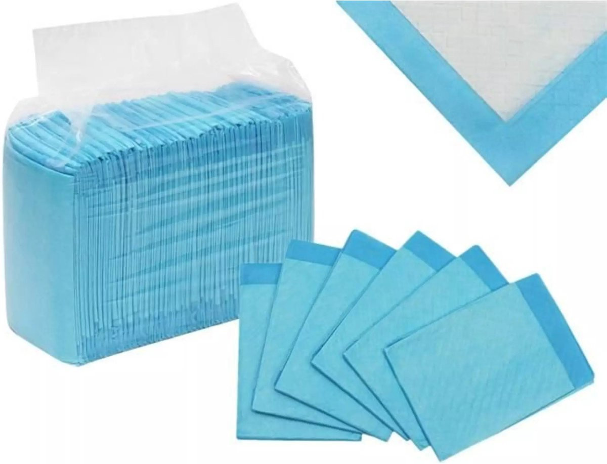 Isotrade Wegwerp Onderleggers voor Volwassenen - Superabsorberend - Blauw