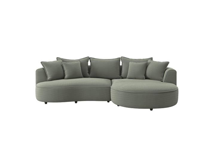Ecksofa Levi mit Kissen Grün 287x168 cm