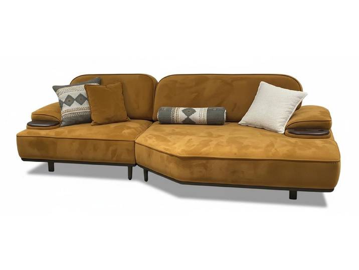 Xlmoebel Ecksofa Ecksofa L-Form Gelb Modern Elegante Eckcouch Polstersofa, 1 Teile