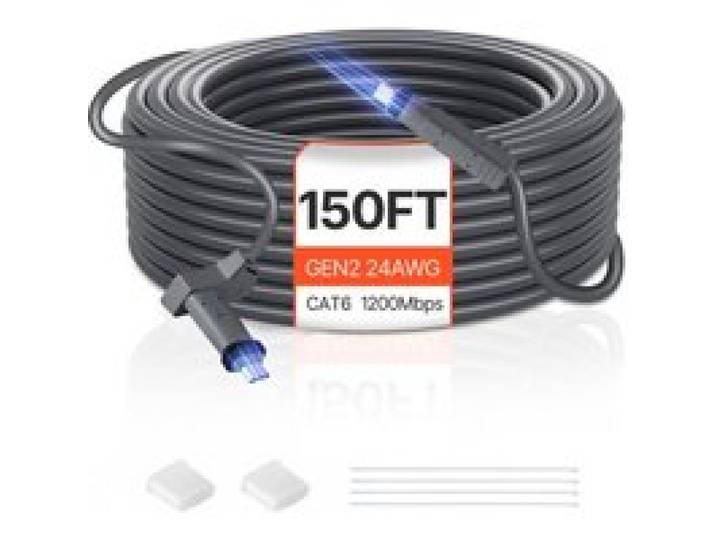 VEVOR Câble Starlink Standard Gen 2 Satellite V2 Rallonge Câble 45,72 m 24 AWG / 0.25 mm²