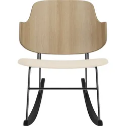 The Penguin Schaukelstuhl, helle Eiche mit gepolstertem Sitz, Creme