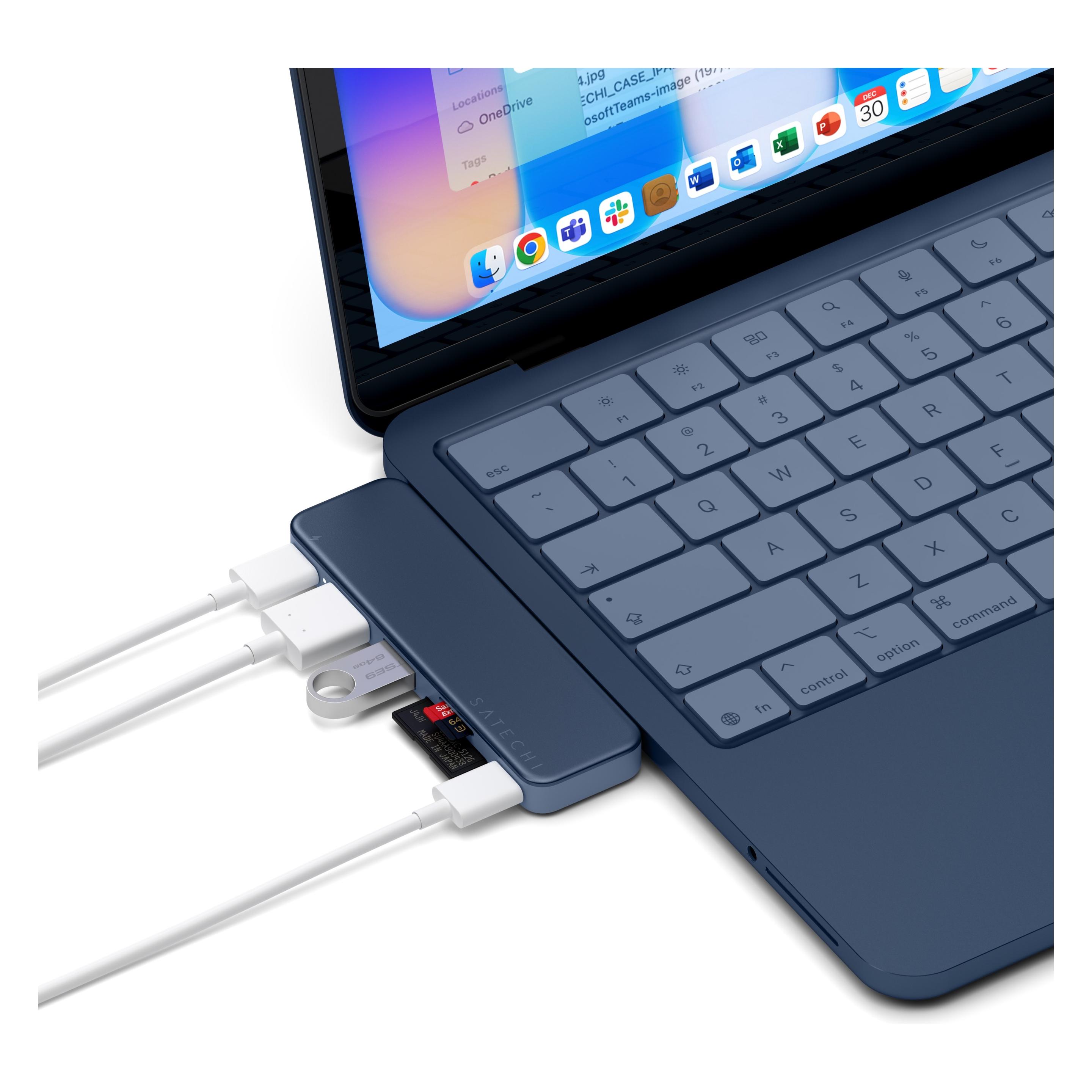 Satechi USB-C Snap Hub Indigo (USB-C, 6 Ports) (ST-HUSNB)