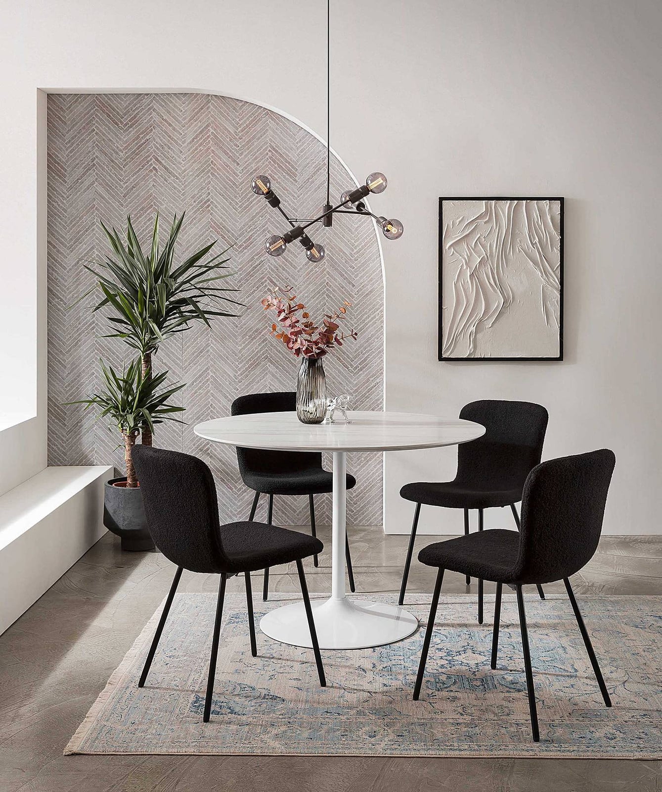 home24 Eettafel Steo Rond Wit