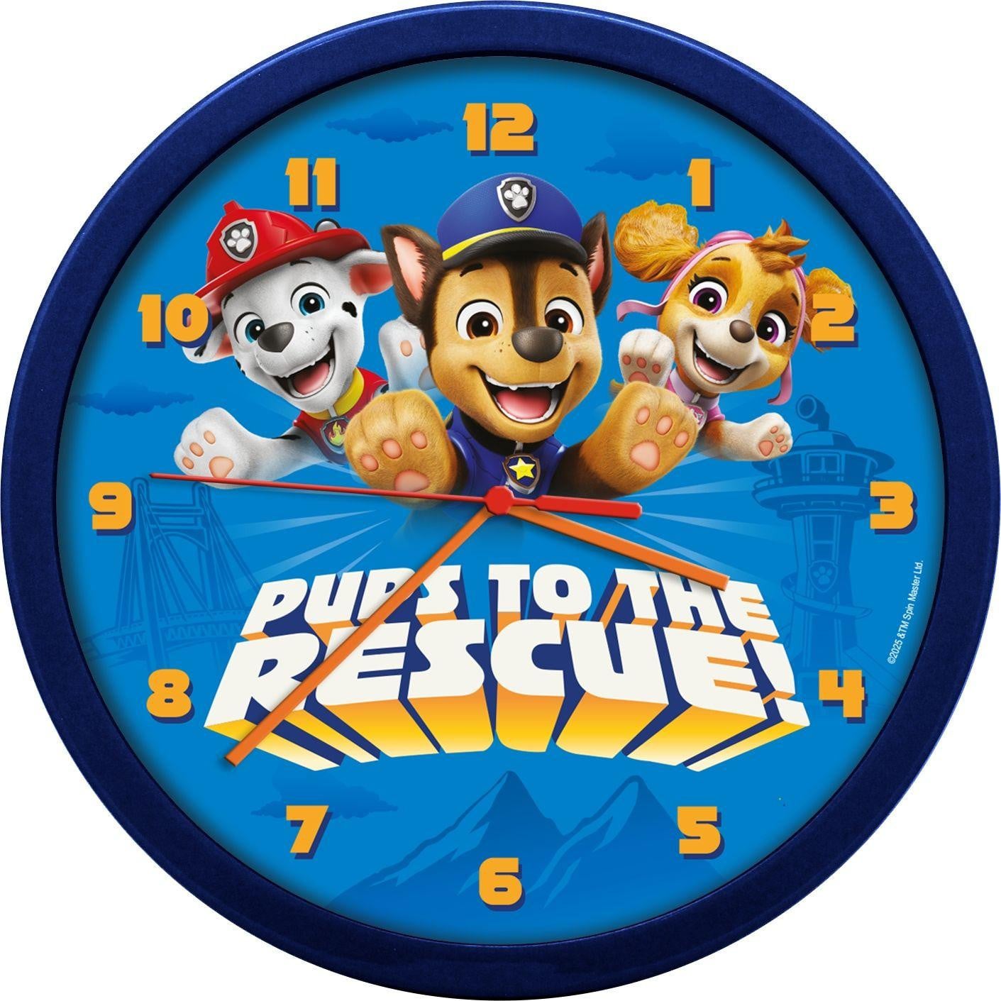 Kids Euroswan Wandklok Paw Patrol Reddingsbrigade - 25 cm