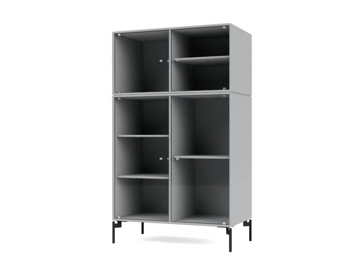Montana Ripple III Vitrinenschrank 69,6x117,6x38 cm Fjord-Beine black