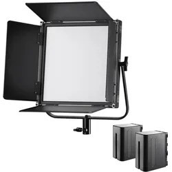 Walimex Soft 520 Set (Flächenleuchte, Studioleuchte), Dauerlicht, Schwarz