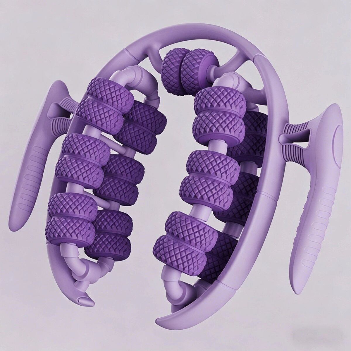 INF Masseur pour mollets 26-roues à serrage annulaire - Massage profond 360°, double action, plastique, couleurs multiples, Violet