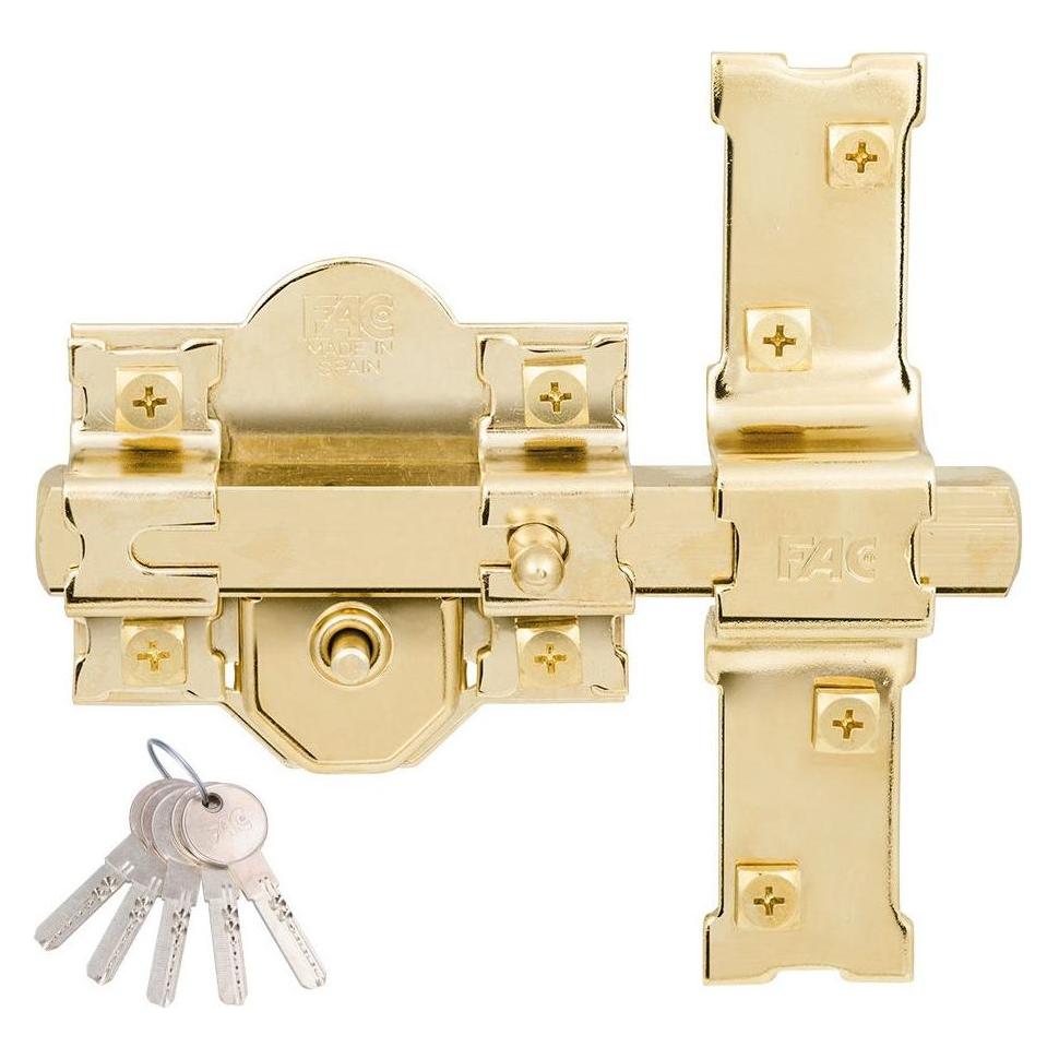 FAC Seguridad Sicherheitsschloss Fac 301-Rp/80 Gold Stahl 50 Mm 80 Mm (45340592)