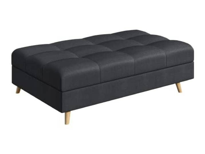 S-Style Möbel Monaco Hocker Skandinavische Moderne Hocker Mikrofaser Stoff Praktisch 118cmx73cmx40cm Vier Beine Beinhöhe 10cm Hochelastischer Polyurethanschaum Farbe Anthrazit