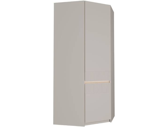 Eckkleiderschrank FORTE Oak Squere , beige (mauvella eiche, sand), B:88,5cm H:197,4cm T:88,5cm, Holzwerkstoff, Schränke, Eckkleiderschrank, B/H/T 88,5/197,4/88,5 cm Eckschrank, Softclose, inklusive Beleuchtung