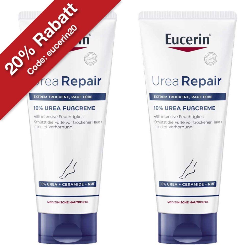 Eucerin Urea Repair Plus Fusscreme 10% 2x100ml