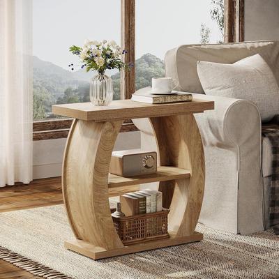 BLUEBELL "Side Table for Living Room, 3-Tier Farmhouse Narrow Wooden End Table Nightstands - 27.56"" L x 11.81"" D x 25.59"" H"