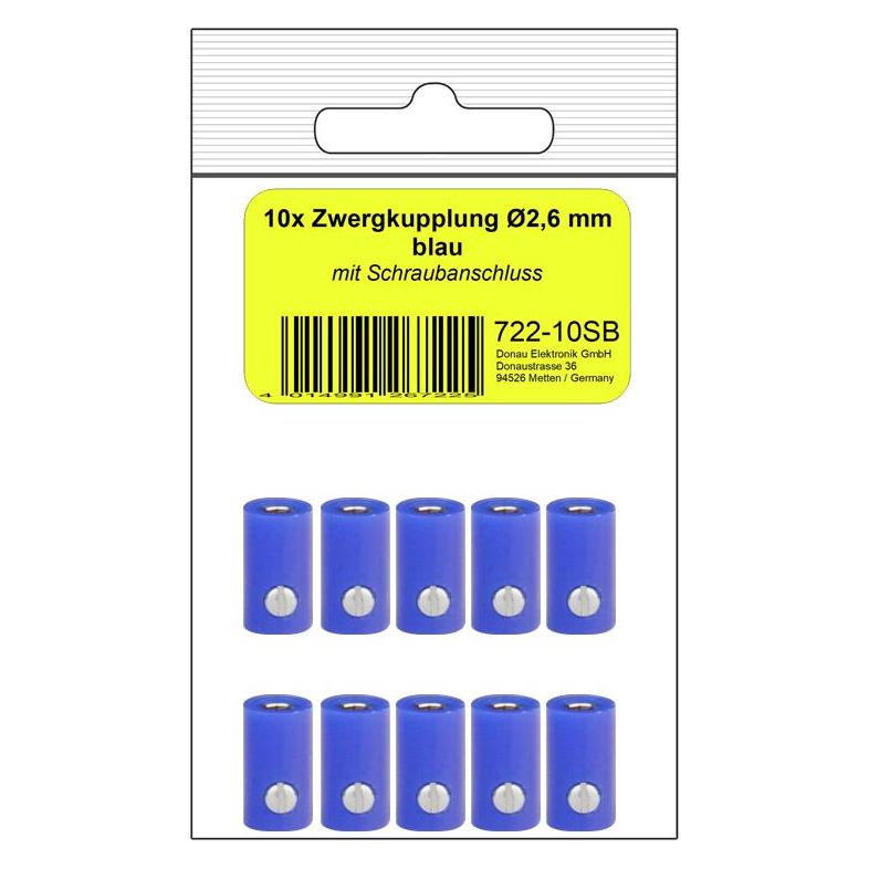 Donau 10 ZWERGKUPPLUNG 2,6mm blau (722-SB)