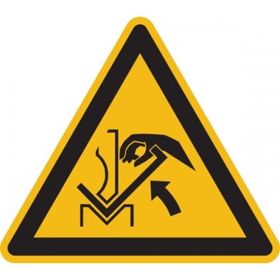 König Werbeanlagen Warnschild, Warnung vor Quetschgefahr zw. Presse und Werkstück W031 - ASR A1.3 (DIN EN ISO 7010) - 200x1.5 mm Kunststoff