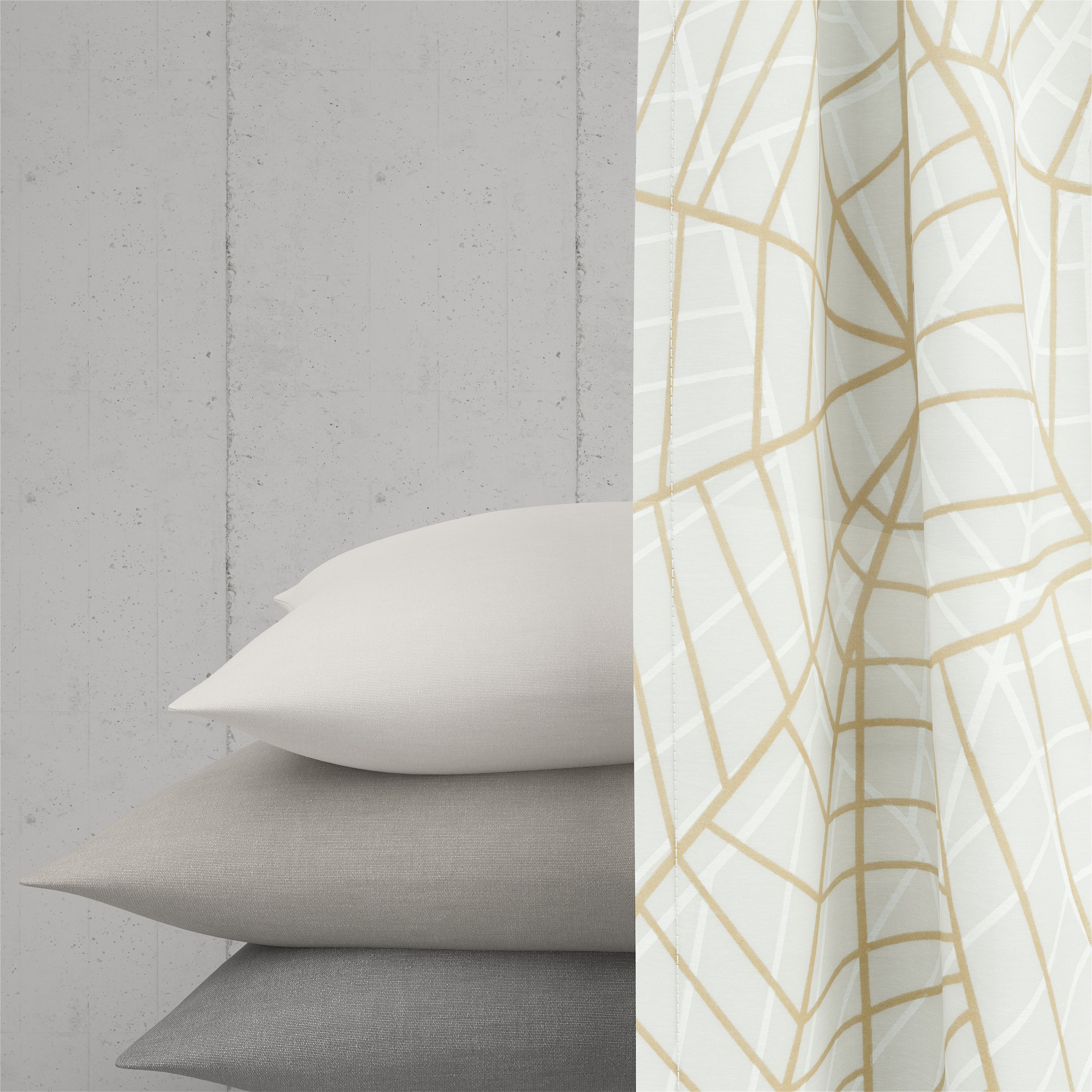Neutex For You! Vorhang NEUTEX FOR YOU "SIMPLY", gelb, B:152cm H:245cm, Polyester, Gardinen, Vorhang, Druckstoff mit Grafikdesign