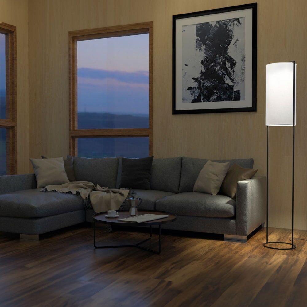 Novolux Lampadaire en métal noir, H: 164cm Marron 31x164x31cm