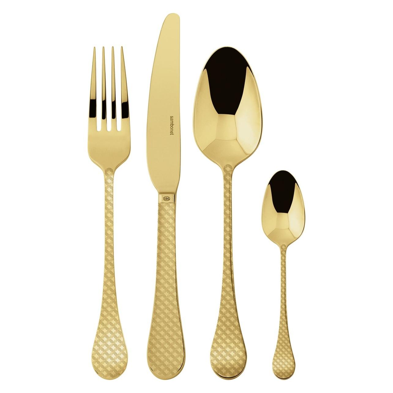 Rosenthal Besteck 24tlg.Vh. Taormina Edelstahl/PVD Gold (24 Stk., Besteck Set) (34735309)