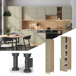Vicco Apothekerhochschrank Fame-Line Eiche gefräst 30 cm