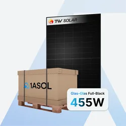 TONGWEI TWMNH-48HE Solarmodul 455 W Glas-Glas Full Black – Palette (36 Stück)