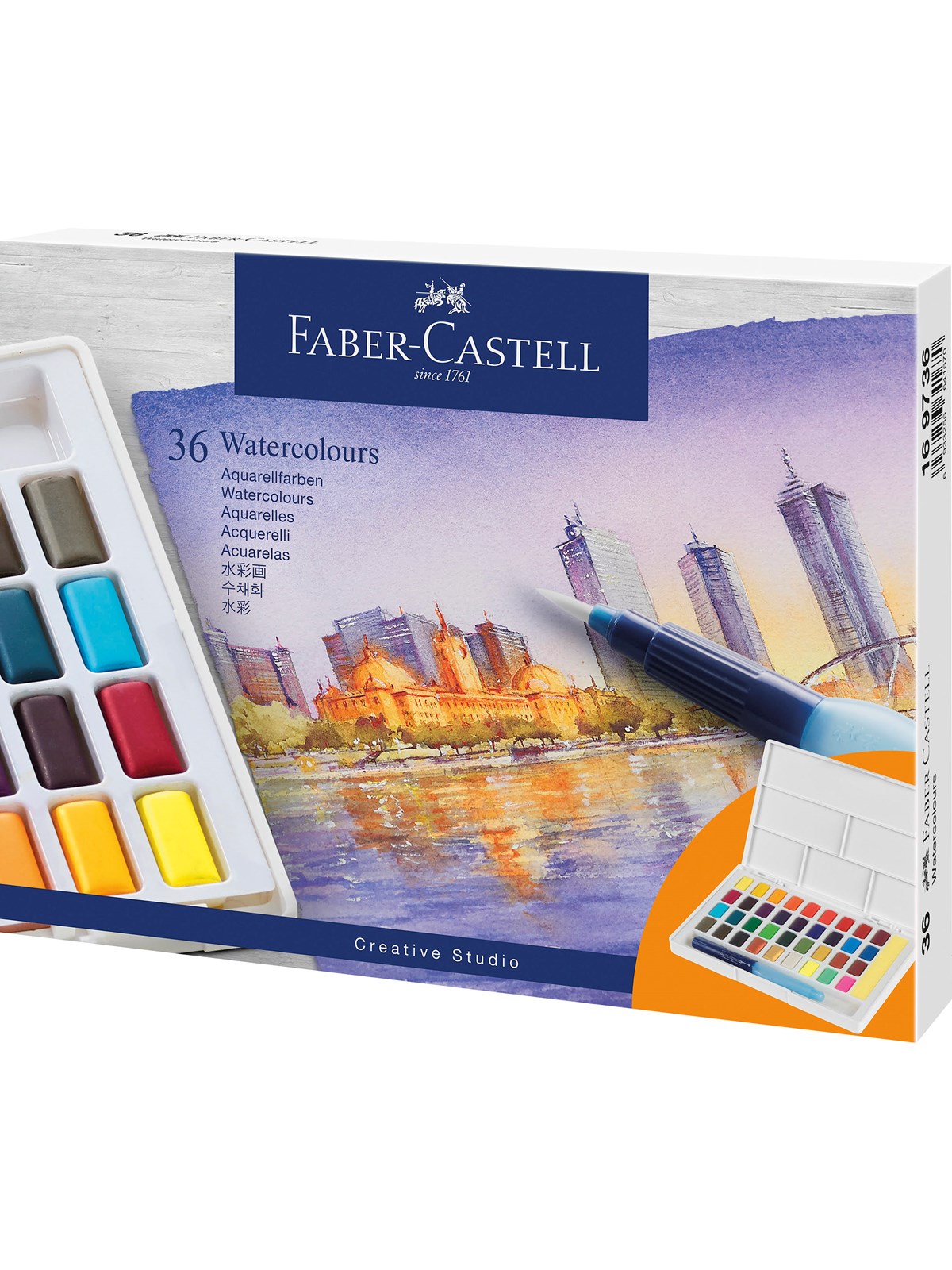Faber-Castell Aquarellfarben in Näpfchen 36er Etui