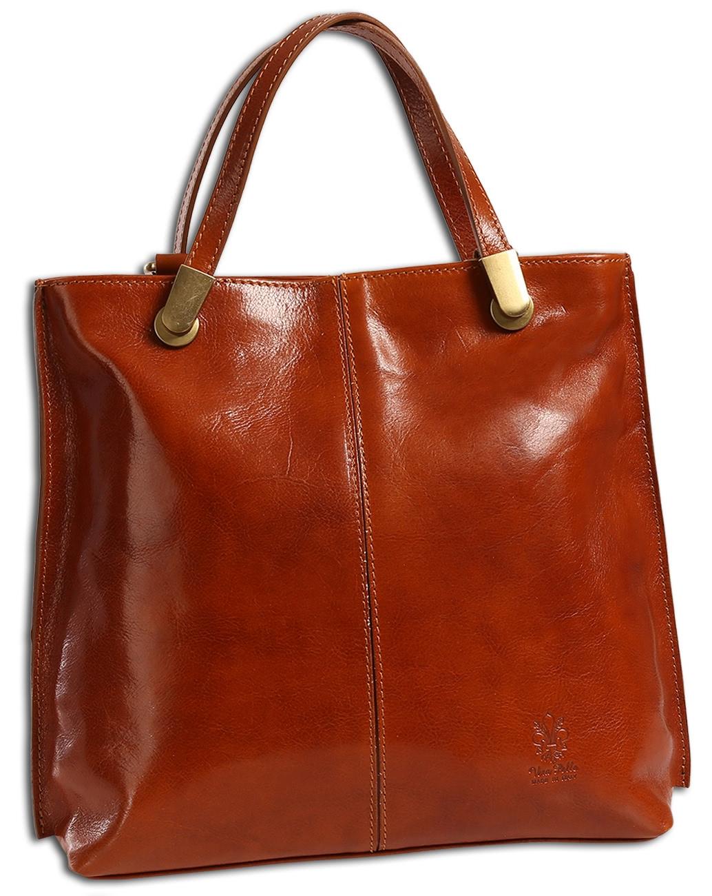 Toscanto Damen Schultertasche Rucksack Leder Tasche mittelbraun OTT885SC5