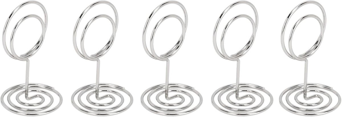 30 stuks Tafelnummerhouders Metaal Zilver - Kaart Clips voor Feestelijke Decoratie