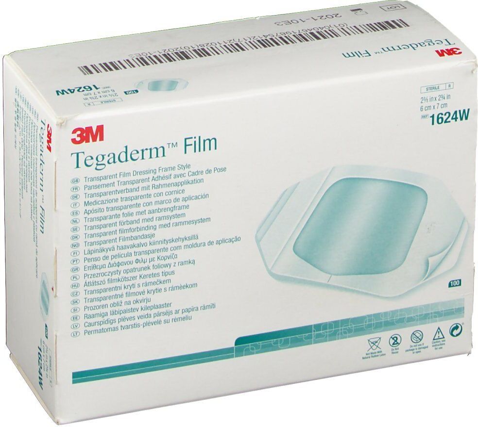 3M Tegaderm Film 6x7 cm 1624W 100 St Pflaster