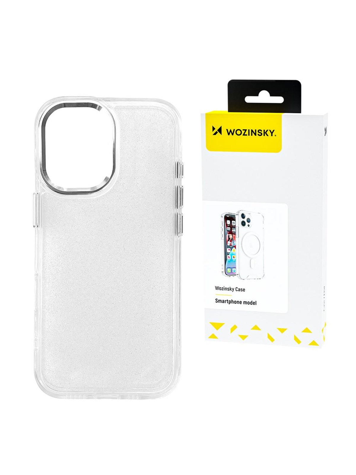 Wozinsky Glitter Case for Samsung Galaxy S25+ - Transparent with Glitter