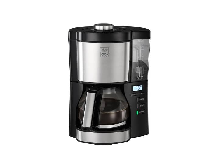MELITTA Filterkaffeemaschine Look Timer 1025-08 , grau (schwarz, edelstahlfarben), Kaffeemaschinen, Filterkaffeemaschine