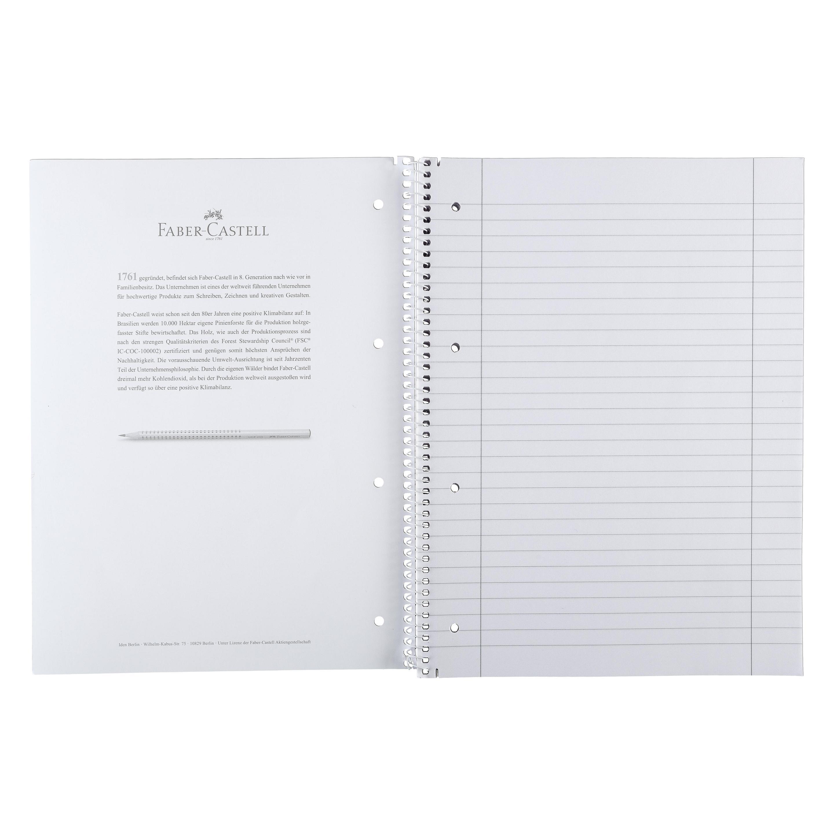 Faber-Castell Collegeblock liniert DIN A4 Aussenrand (A4, Liniert, Weicher Einband) (400129368)