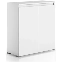 Dmora Astrina - Schuhschrank, 80x37x102h cm Weiß, 3 Regale Made in Italy