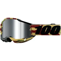 100%, Damen, Sportbrille, Goggles Accuri 2 Mission -Mirror Silver Flash Lens (Camo, Mirror Silver Flash), Braun