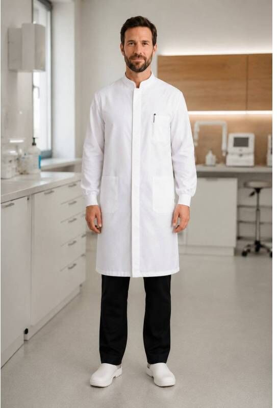 Isacco Blouse Blanche Chimie Homme 100% Coton Davemport L
