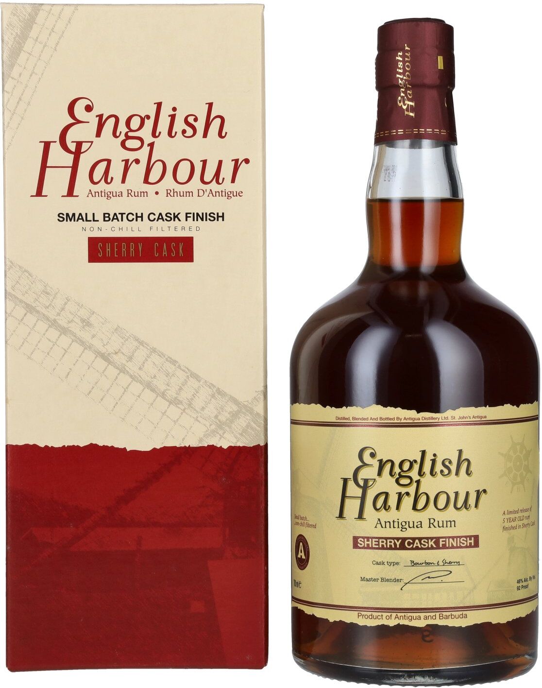 English Harbour Rum English Harbour SHERRY CASK FINISH Antigua Rum Small Batch 46% Vol. 0,7l in Geschenkbox
