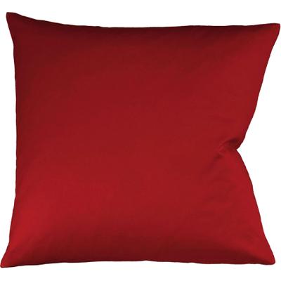 Kissenbezug FLEURESSE "Colours Mako Satin, 100% Baumwolle, mit Reißverschluss", rot (bordeaux), B:40cm L:40cm, Mako-Satin, Mako-Satin, Kissenbezüge, Kissenbezug, Mako Satin, glänzend, glatt, Premium Qualität