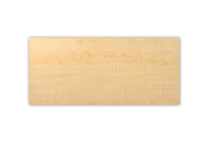 bümö Tischplatte 180x80 cm in Ahorn, Schreibtischplatte aus Holz, Holzplatte, Spanplatte kratzfest beschichtet, ABS-Kante, 120 kg Tragkraft für DIY Homeoffice Schreibtisch & mehr