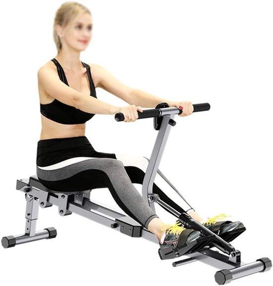 Faltbares Rudergerät - Fitnessgerät für den Heimgebrauch - Aerobes Training - Leiser Betrieb - 90° faltbar - Schwarz