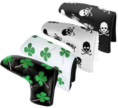 Uplifted Goods Golf Putter Head Cover Protector skull Black