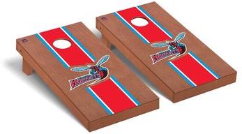 Skip's Garage Delaware State Hornets Rosewood Cornhole Board Set