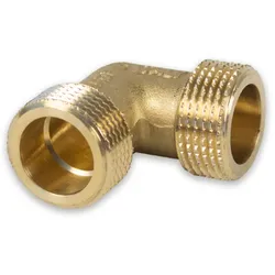 Messing Gewinde-Fitting 90° Winkel AG, schwere Ausführung (Ausführung: 3/4'' AG)