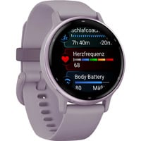 vívoactive 5, Smartwatch orchidee/orchidee metallic, 42 mm, Silikon-Armband