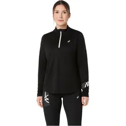 ASICS Icon 1/2-Zip langarm Lauf-Top Damen 001 - performance black XS