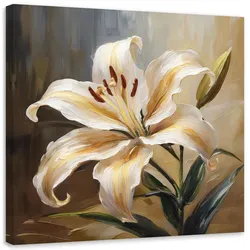 WANDBILD lilie gemalte blume