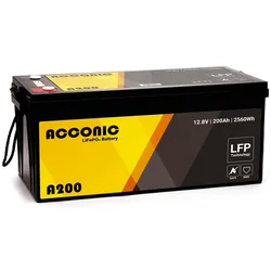 Acconic A200 LiFePO4 12V Lithium Versorgungsbatterie 200Ah